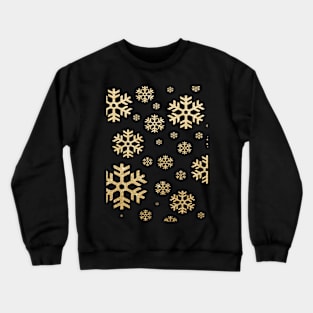 Snowflakes in gold Crewneck Sweatshirt